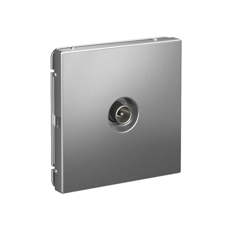 Дизайнерская оконечная телевизионная розетка Systeme Electric ArtGallery, цвет сталь