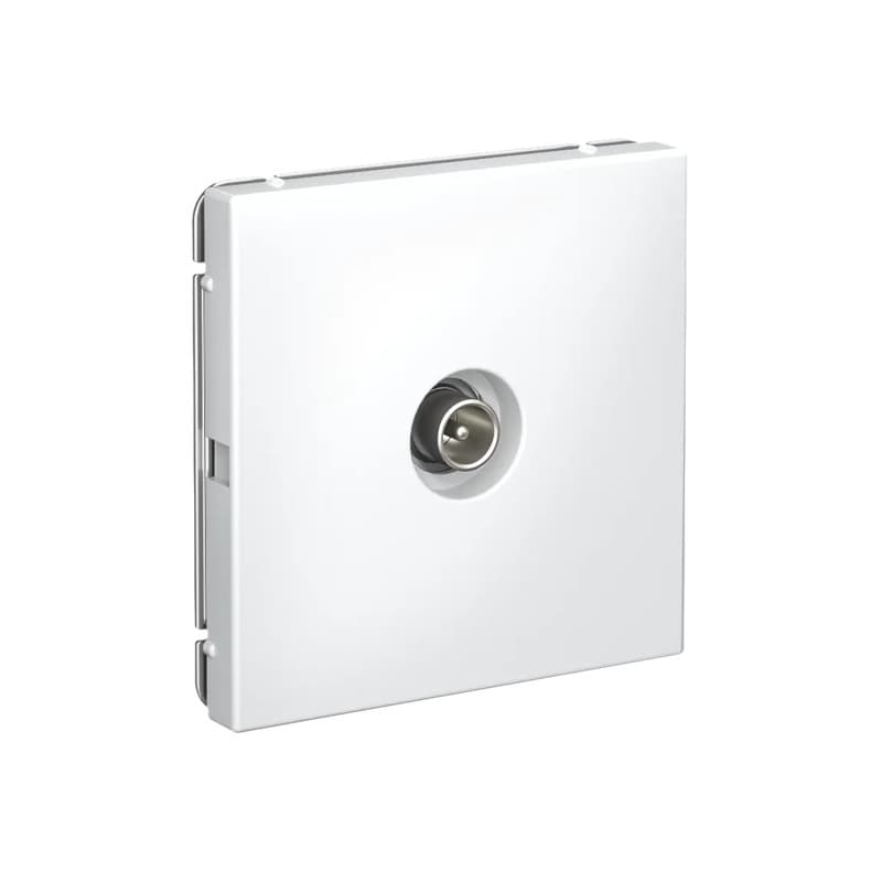 Дизайнерская проходная телевизионная розетка Systeme Electric ArtGallery, белый цвет