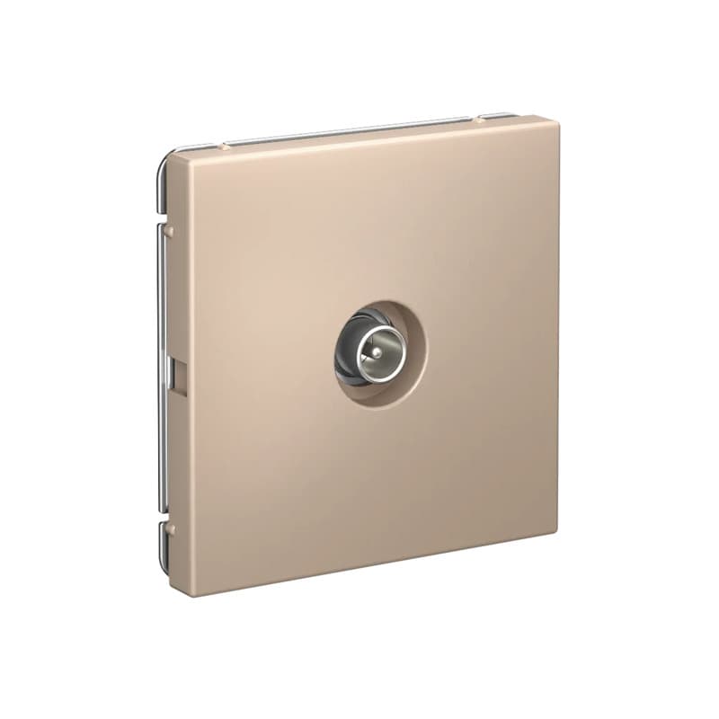 Дизайнерская проходная телевизионная розетка Systeme Electric ArtGallery, цвет песочный