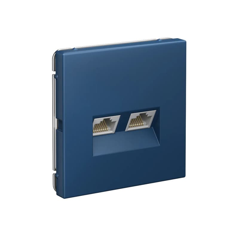 Розетка двойная компьютерная (2xRJ45, интернет) Systeme Electric (Schneider) ArtGallery, цвет аквамарин