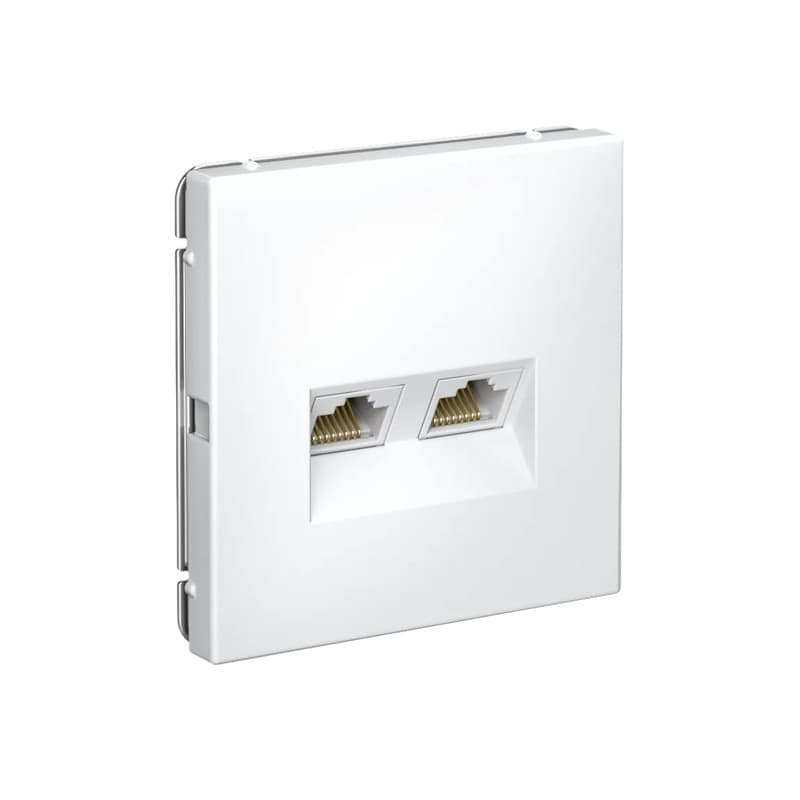 Розетка двойная компьютерная (2xRJ45, интернет) Systeme Electric (Schneider) ArtGallery, цвет лотос