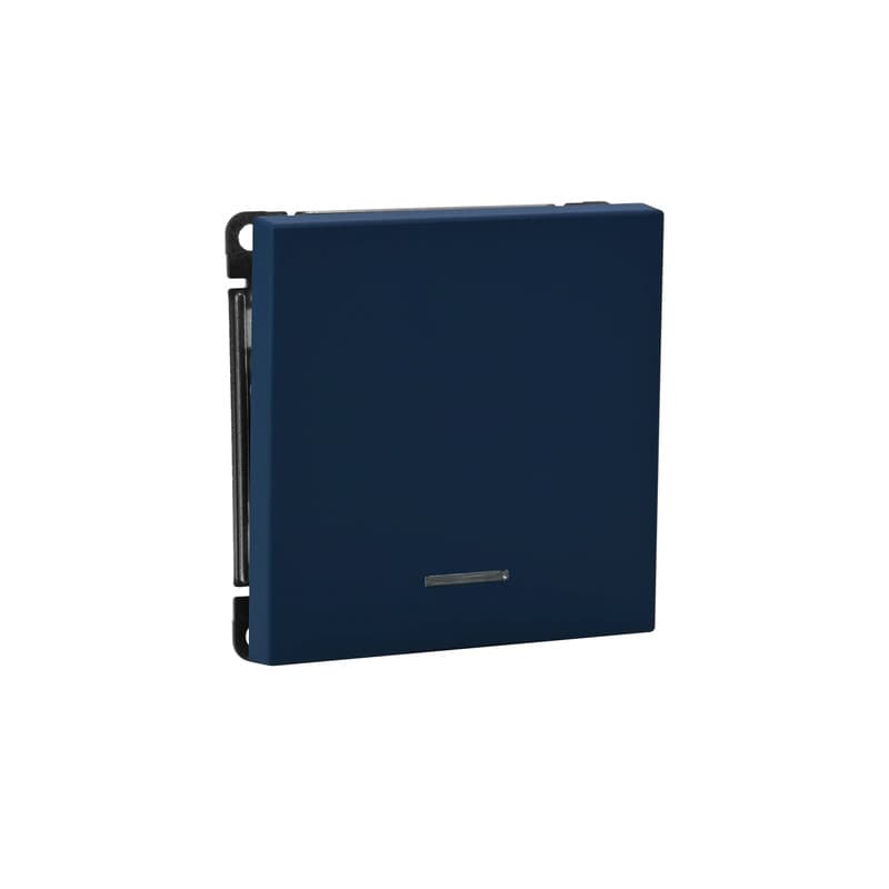 Выключатель однокнопочный с подсветкой Systeme Electric (Schneider) ArtGallery, цвет аквамарин