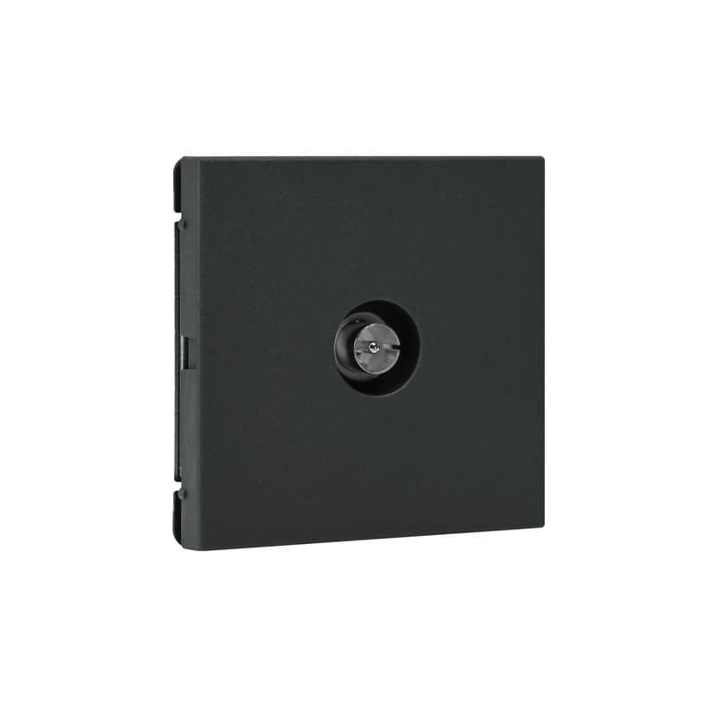 Дизайнерская одиночная телевизионная розетка Systeme Electric ArtGallery, цвет базальт