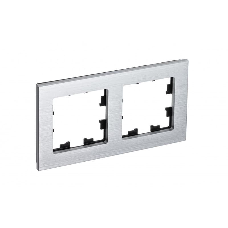 Рамка Schneider Electric AtlasDesign Nature 2-местная серебро ATN312102