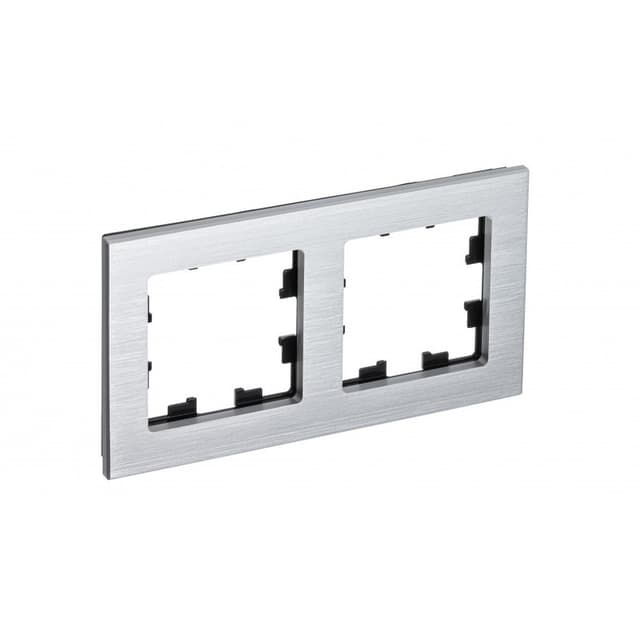Рамка Schneider Electric AtlasDesign Nature 2-местная серебро ATN312102