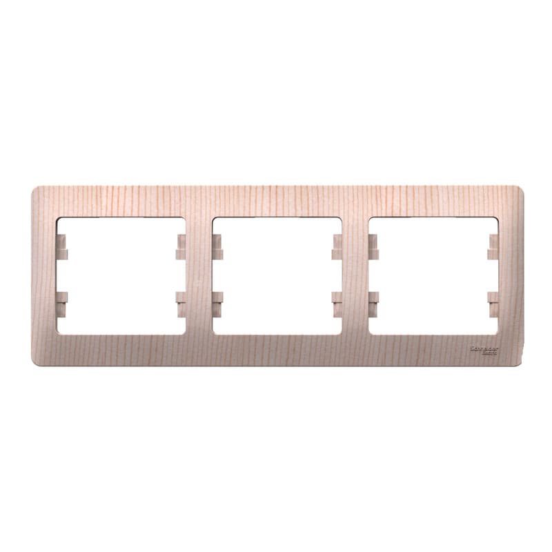 Рамка 3-местная Schneider Electric Glossa рисунок сосна GSL001503 для блока из трех устройств