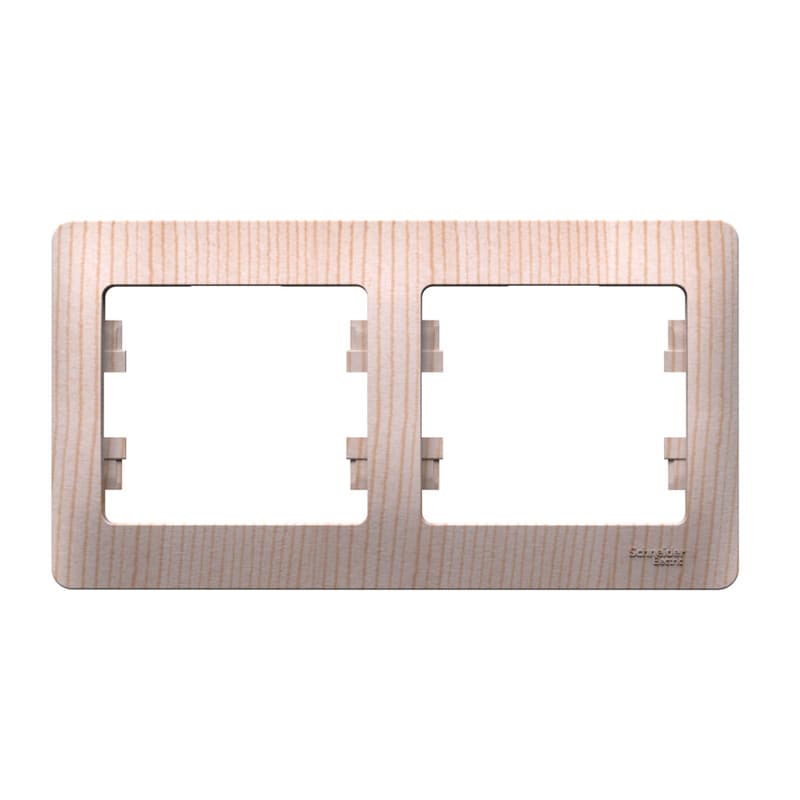 Рамка 2-местная Schneider Electric Glossa рисунок сосна GSL001502 для блока розеток и выключателей