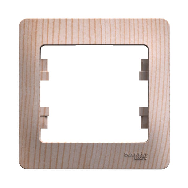 Рамка 1-местная Schneider Electric Glossa рисунок сосна GSL001501 для розеток и выключателей