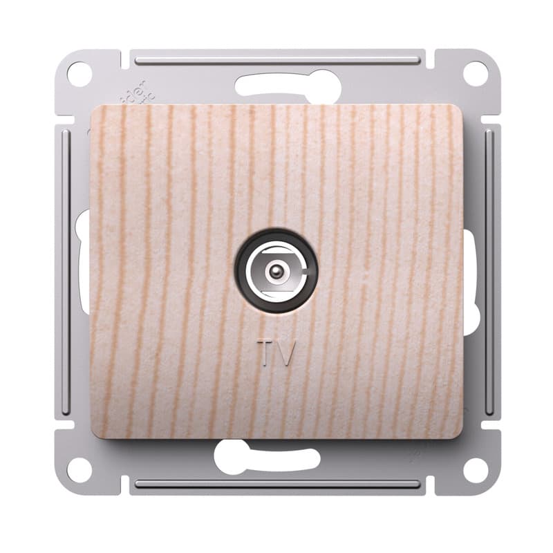 Розетка TV одиночная Schneider Electric Glossa рисунок сосна GSL001593 для телевизора