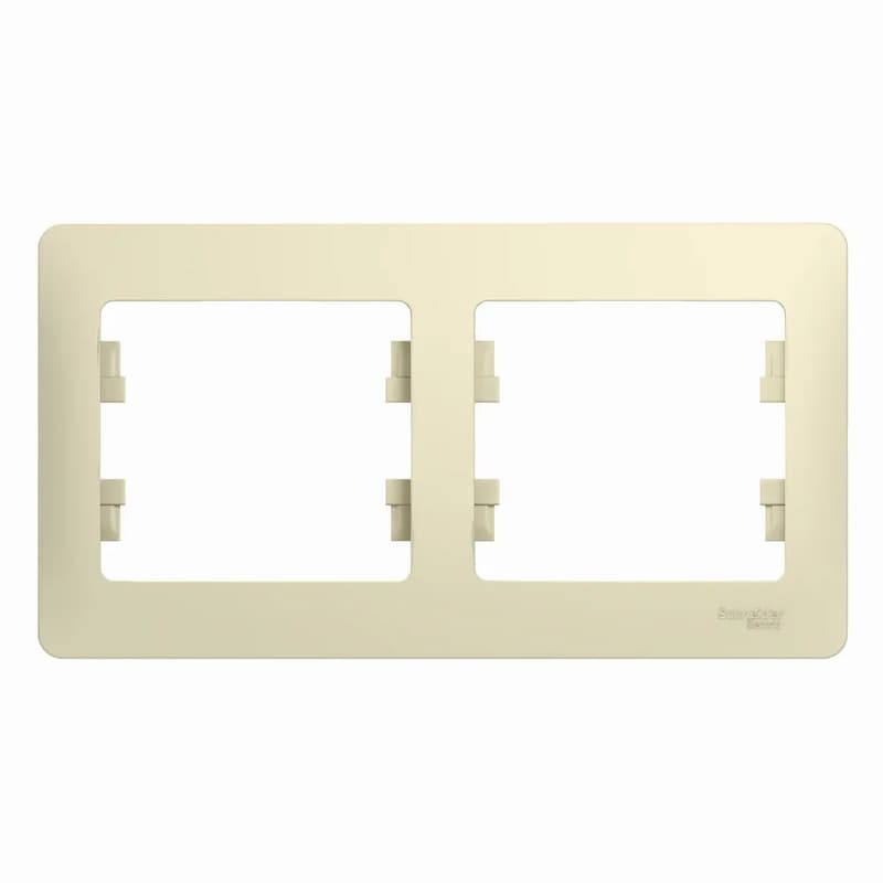 Рамка двухместная (2-постовая) Systeme Electric (Schneider) Glossa, цвет бежевый