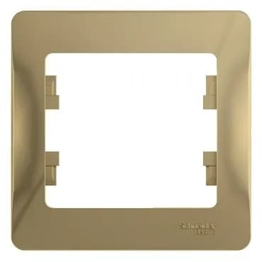 Рамка однопостовая (1-местная) Systeme Electric (Schneider) Glossa, цвет титан
