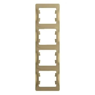 Рамка вертикальная четырехместная (4-постовая) Systeme Electric (Schneider) Glossa, цвет титан