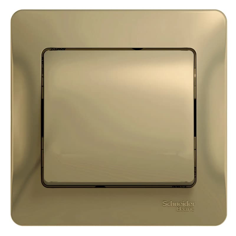 Выключатель одноклавишный с рамкой Systeme Electric (Schneider) Glossa, цвет титан