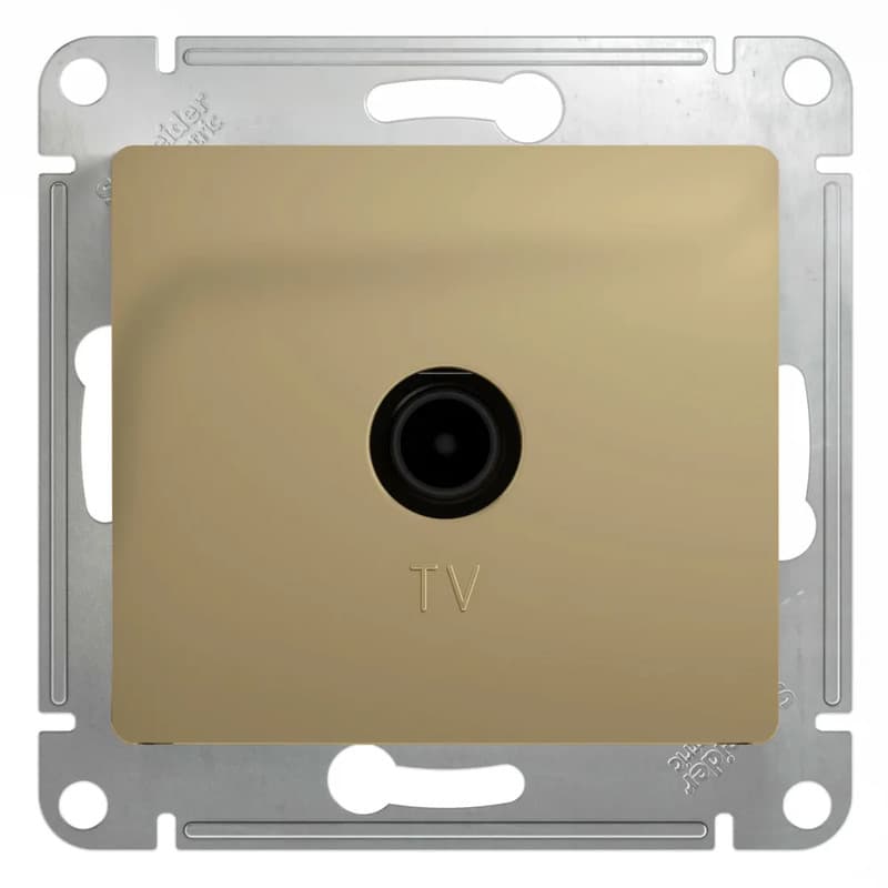 Розетка телевизионная оконечная Systeme Electric (Schneider) Glossa, цвет титан