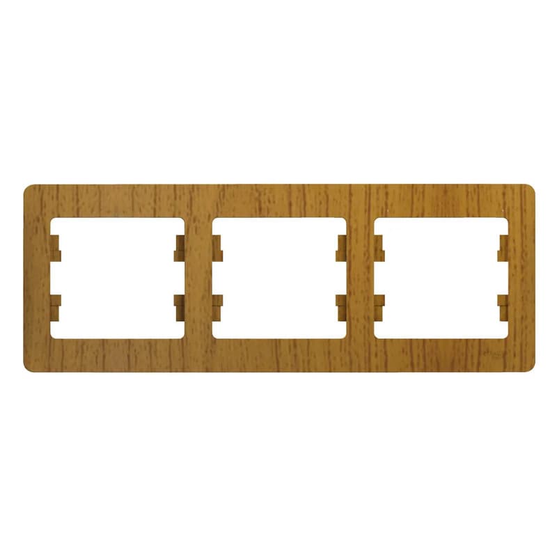 Рамка на 3 модуля для розеток и выключателей Systeme Electric (Schneider) Glossa, серия Glossa, цвет дуб, артикул GSL000503