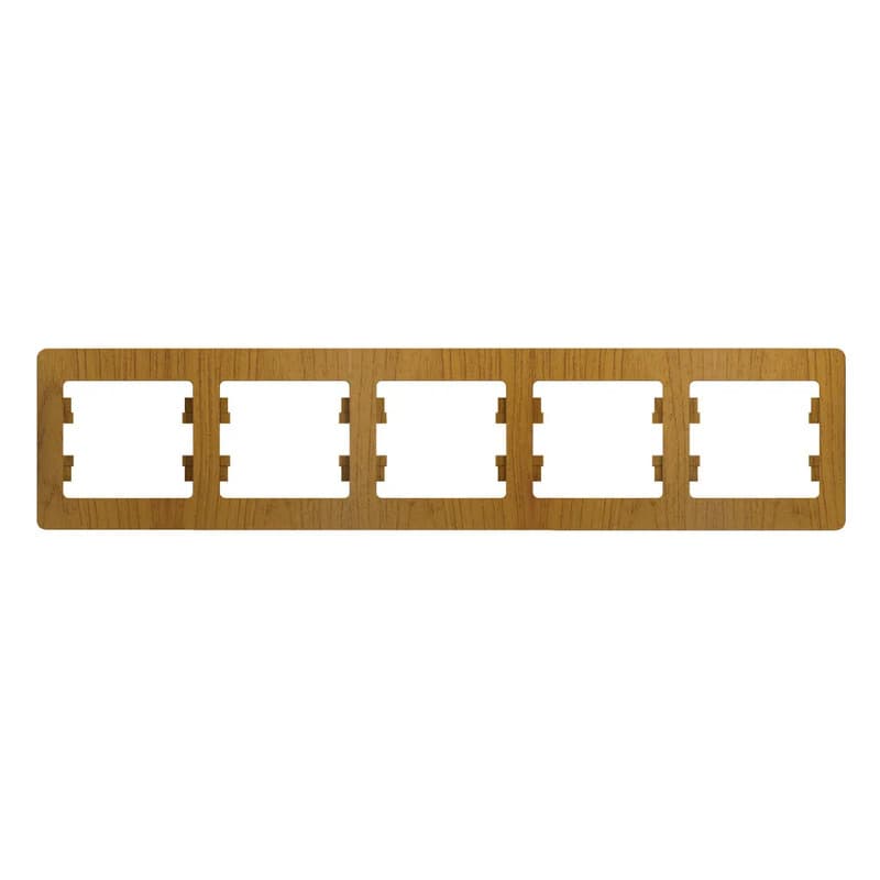 Рамка на 5 модулей для розеток и выключателей Systeme Electric (Schneider) Glossa, серия Glossa, цвет дуб, артикул GSL000505