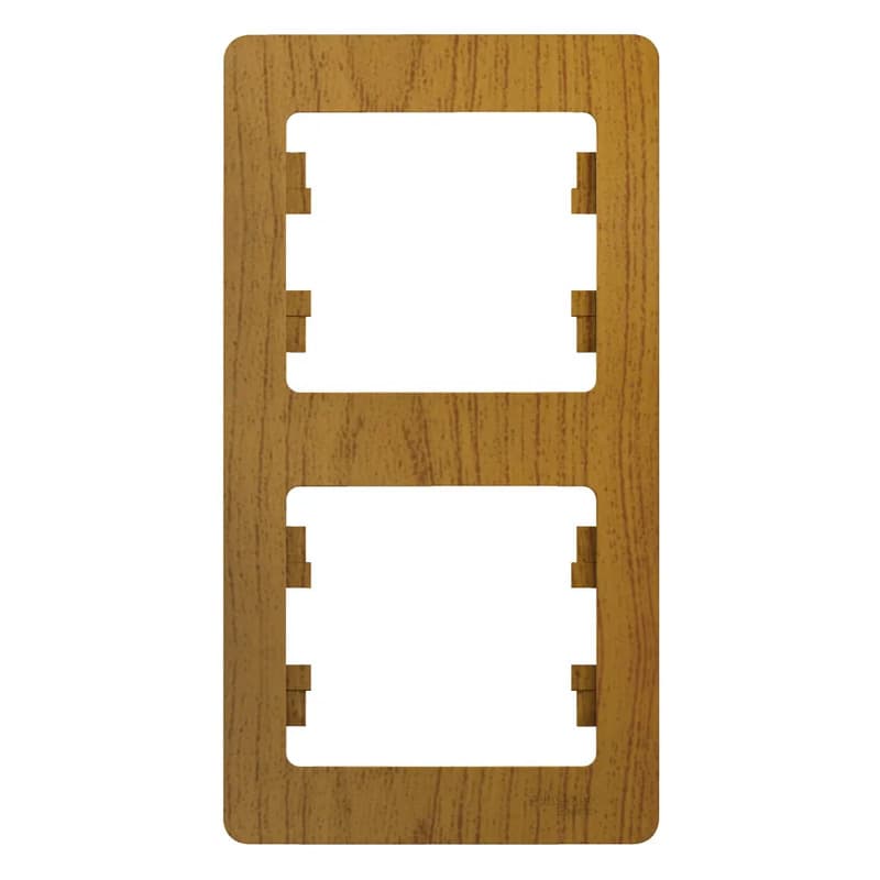 Рамка вертикальная на 2 модуля для розеток и выключателей Systeme Electric (Schneider) Glossa, серия Glossa, цвет дуб, артикул GSL000506