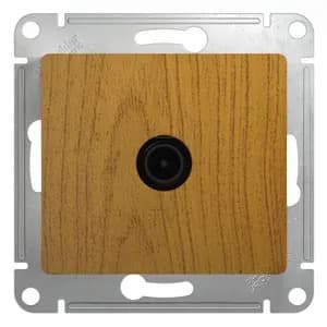 Розетка телевизионная проходная Systeme Electric (Schneider) Glossa, цвет дуб