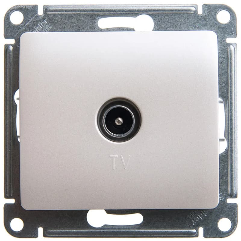 Розетка телевизионная оконечная Systeme Electric (Schneider) Glossa, цвет перламутр