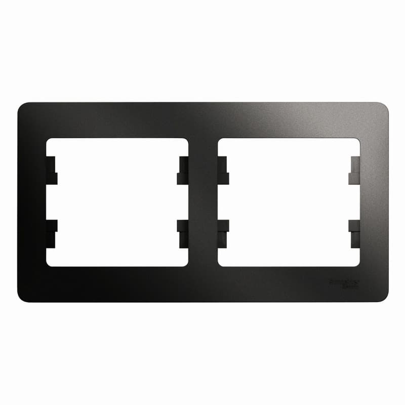 Рамка 2-местная Schneider Electric Glossa антрацит GSL000702 для блока розеток и выключателей