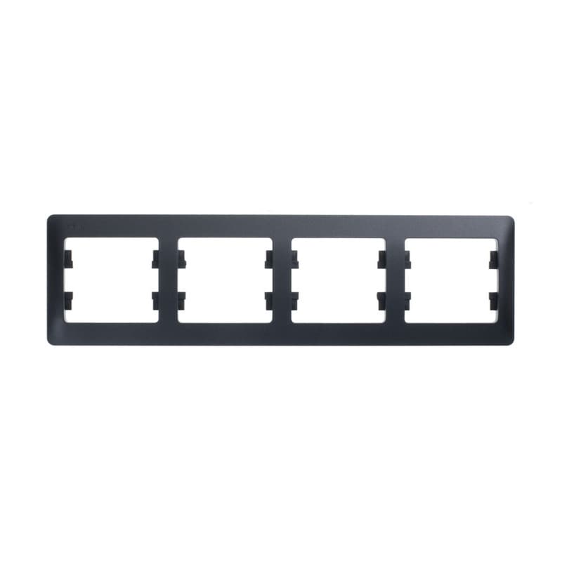 Рамка 4-местная Schneider Electric Glossa антрацит GSL000704 для блока из четырех устройств