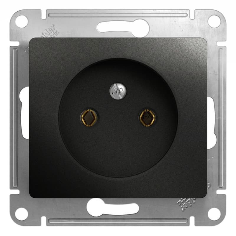Розетка Schneider Electric Glossa антрацит без заземления GSL000741 для подключения приборов