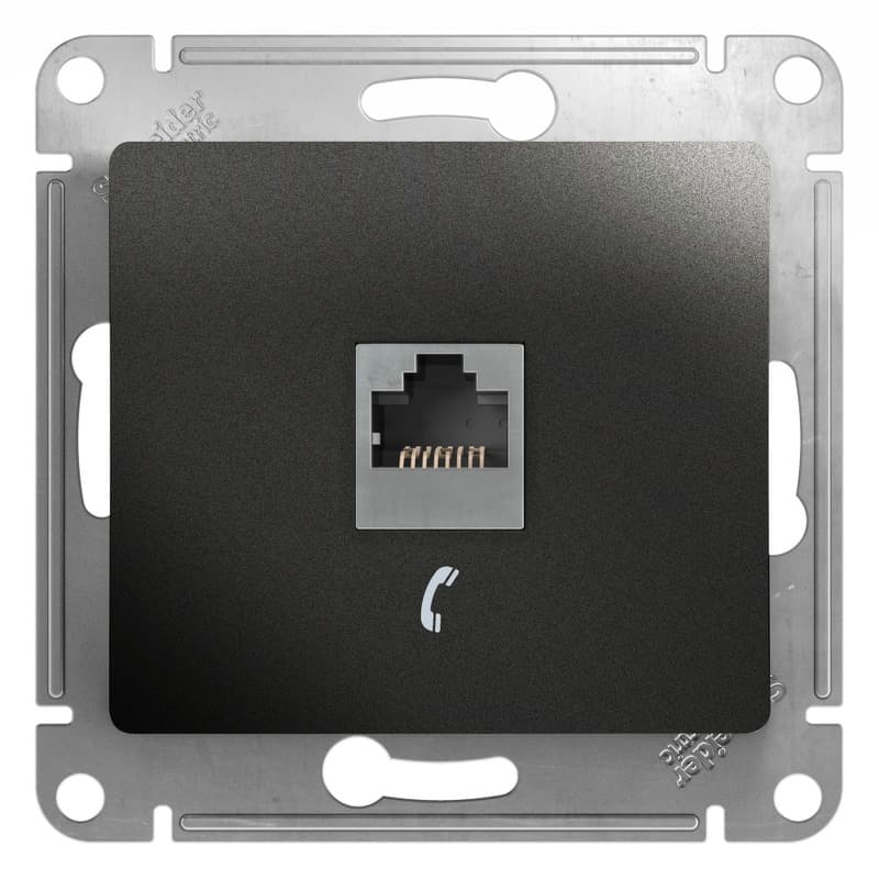 Розетка телефонная Schneider Electric Glossa антрацит RJ-11 GSL000781T для стационарного телефона