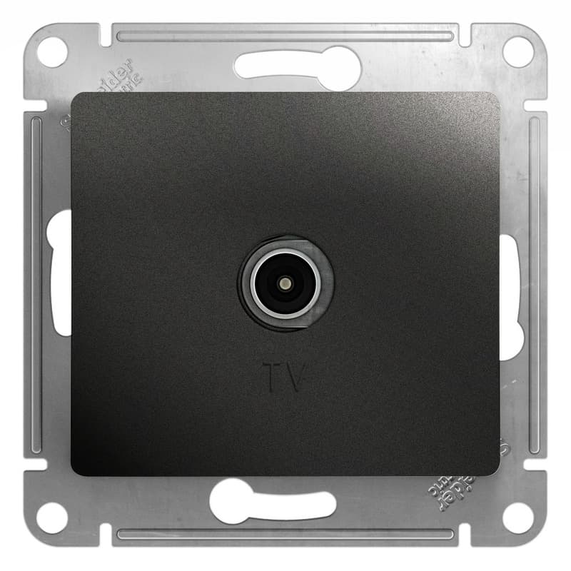 Розетка TV оконечная Schneider Electric Glossa антрацит для подключения телевизора GSL000791