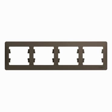 Рамка 4-местная Schneider Electric Glossa цвет шоколад GSL000804 для блока из четырех устройств