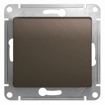 Выключатель однокнопочный Schneider Electric Glossa цвет шоколад GSL000815