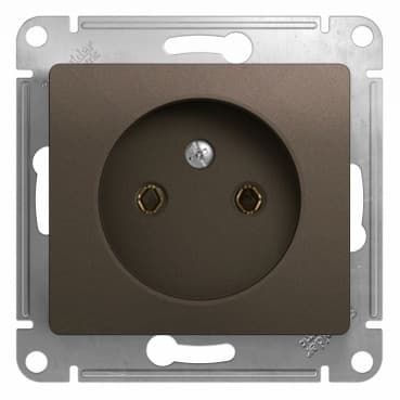 Розетка без заземления Schneider Electric Glossa цвет шоколад GSL000841