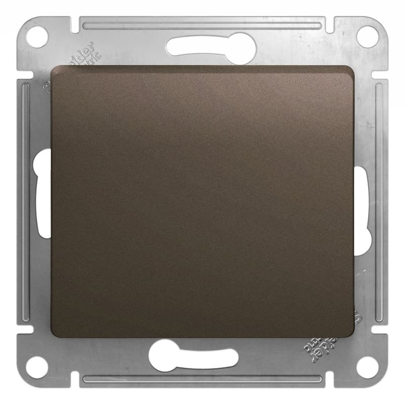 Выключатель проходной одноклавишный Schneider Electric Glossa цвет шоколад GSL000861