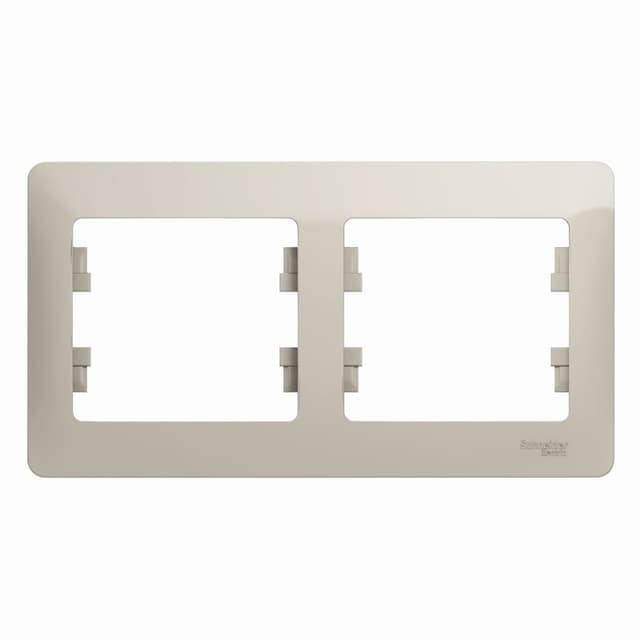 Рамка 2-местная Schneider Electric Glossa молочный цвет GSL000902 для блока розеток и выключателей