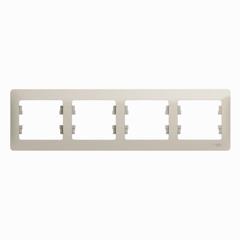 Рамка 4-местная Schneider Electric Glossa молочный цвет GSL000904 для блока из четырех устройств