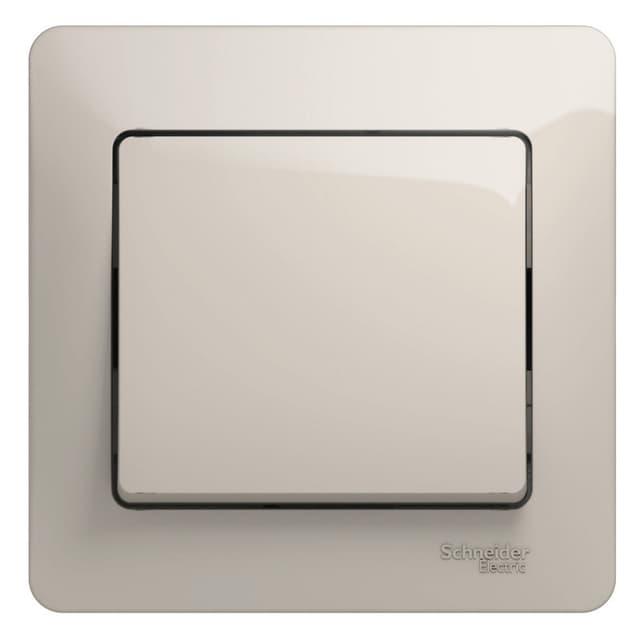 Выключатель 1-клавишный Schneider Electric Glossa молочный цвет с рамкой в комплекте GSL000912