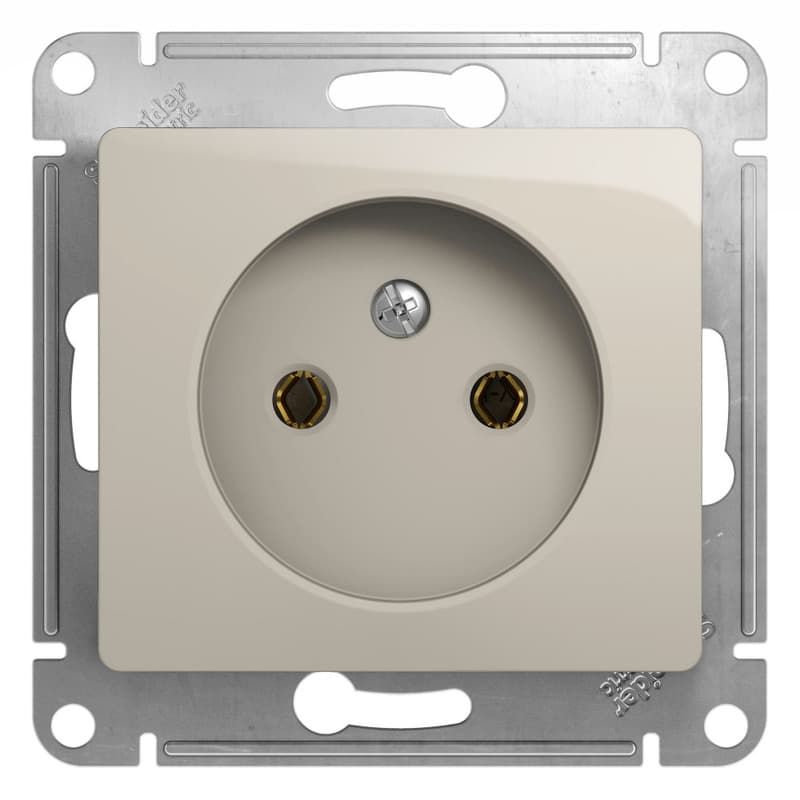 Розетка без заземления Schneider Electric Glossa молочный цвет GSL000941