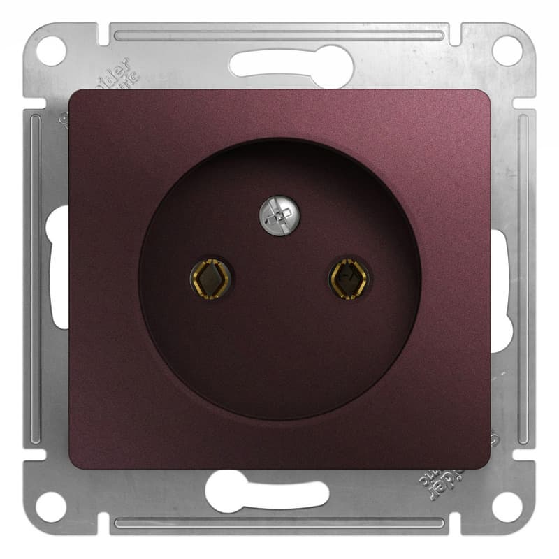 Розетка без заземления Schneider Electric Glossa баклажановый цвет GSL001141