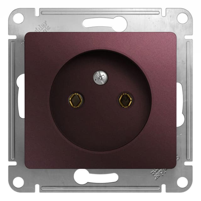 Розетка без заземления Schneider Electric Glossa баклажановый цвет GSL001141