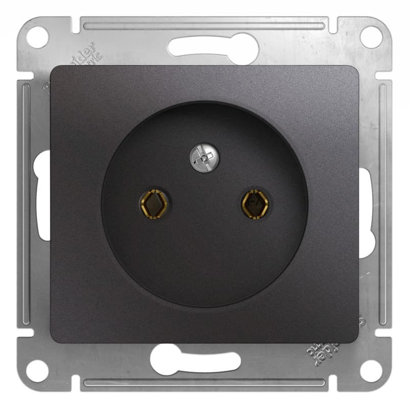 Розетка без заземления Schneider Electric Glossa цвет графит GSL001341