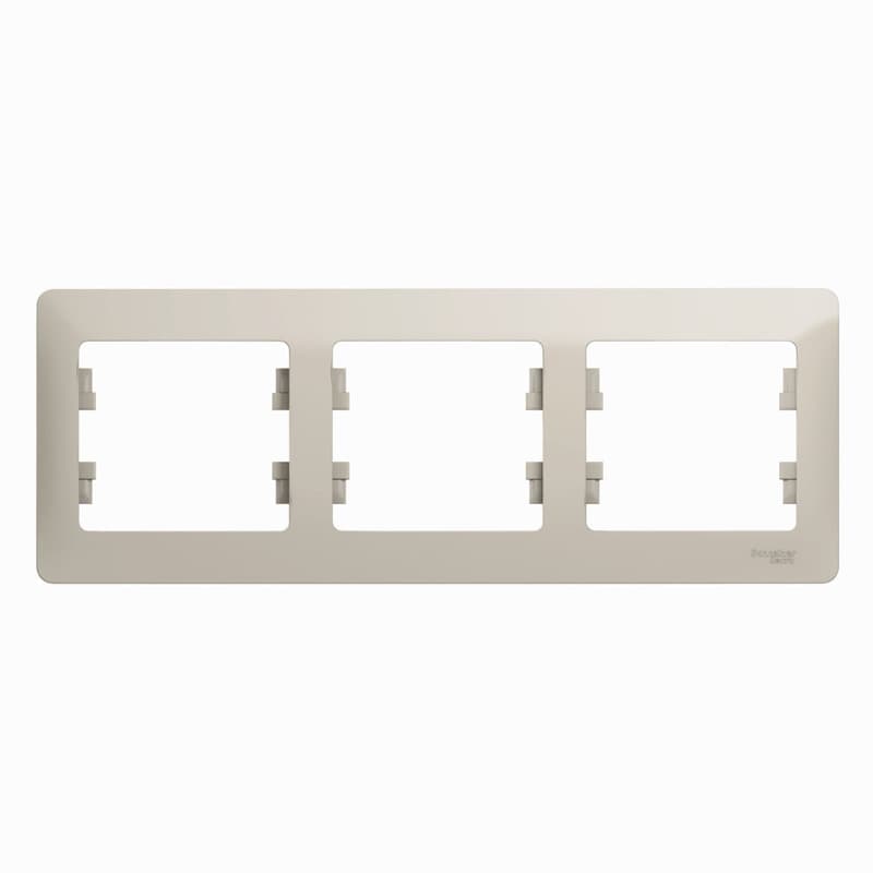 Рамка 3-местная Schneider Electric Glossa молочный цвет GSL000903 для блока из трех устройств