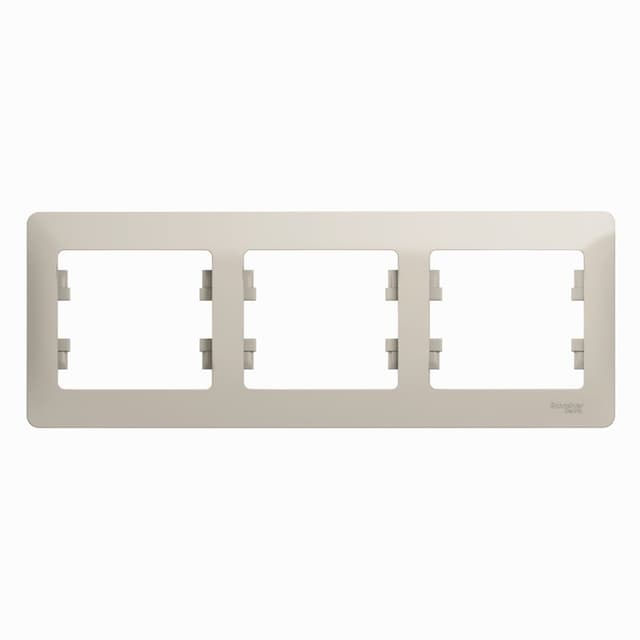 Рамка 3-местная Schneider Electric Glossa молочный цвет GSL000903 для блока из трех устройств