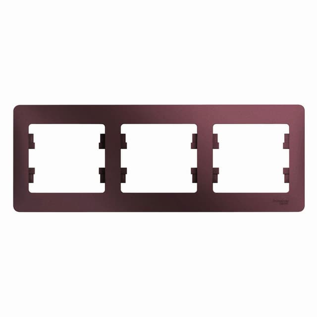 Рамка 3-местная Schneider Electric Glossa баклажановый цвет GSL001103 для блока из трех устройств