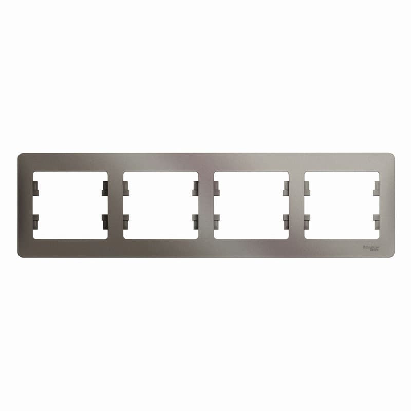 Рамка 4-местная Schneider Electric Glossa цвет платина GSL001204 для блока из четырех устройств