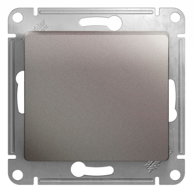 Выключатель проходной одноклавишный Schneider Electric Glossa цвет платина GSL001261