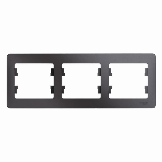 Рамка 3-местная Schneider Electric Glossa цвет графит GSL001303 для блока из трех устройств