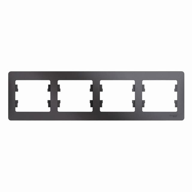 Рамка 4-местная Schneider Electric Glossa цвет графит GSL001304 для блока из четырех устройств