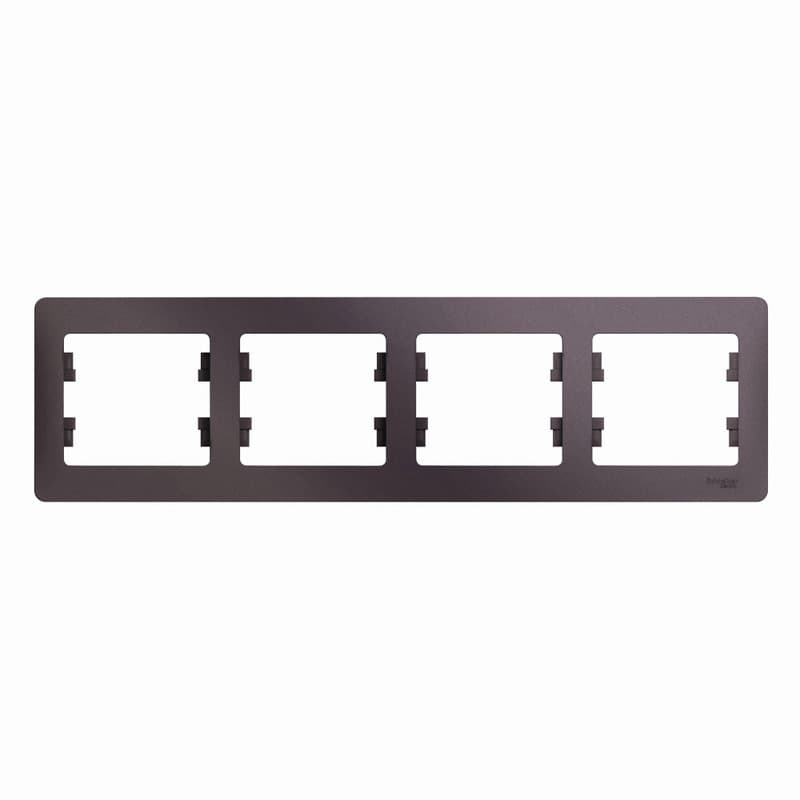 Рамка 4-местная Schneider Electric Glossa цвет сиреневый туман — купить в Electrica Shop