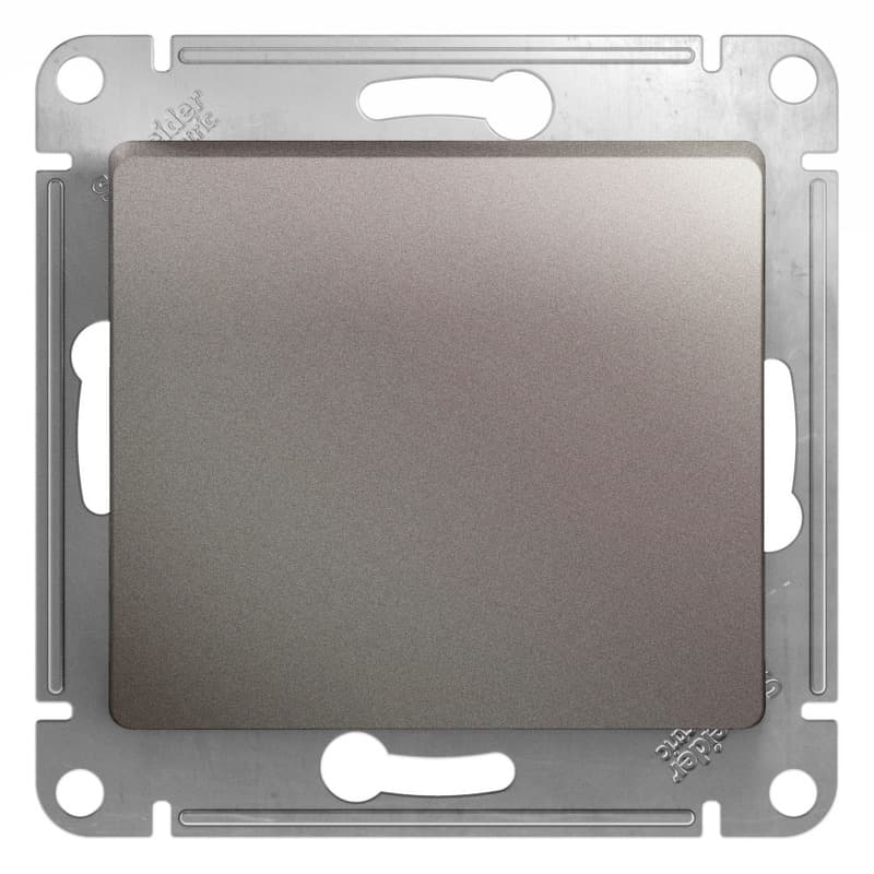 Выключатель однокнопочный Schneider Electric Glossa цвет платина GSL001215