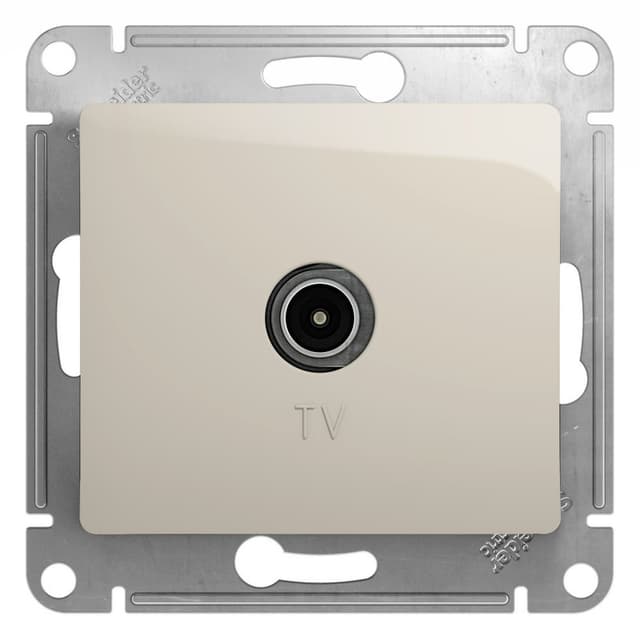 Розетка TV оконечная Schneider Electric Glossa молочный цвет для подключения телевизора GSL000991