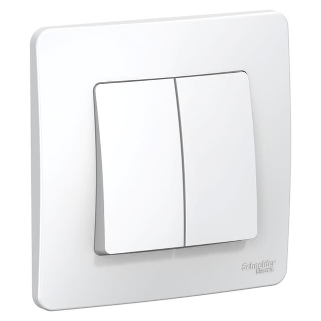 Выключатель двухклавишный Schneider Electric Blanca белый BLNVS006501